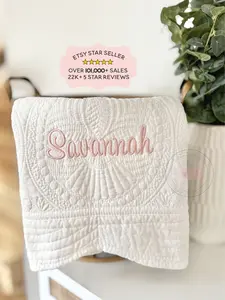 Personalized Embroidered Blanket-Custom Gift
