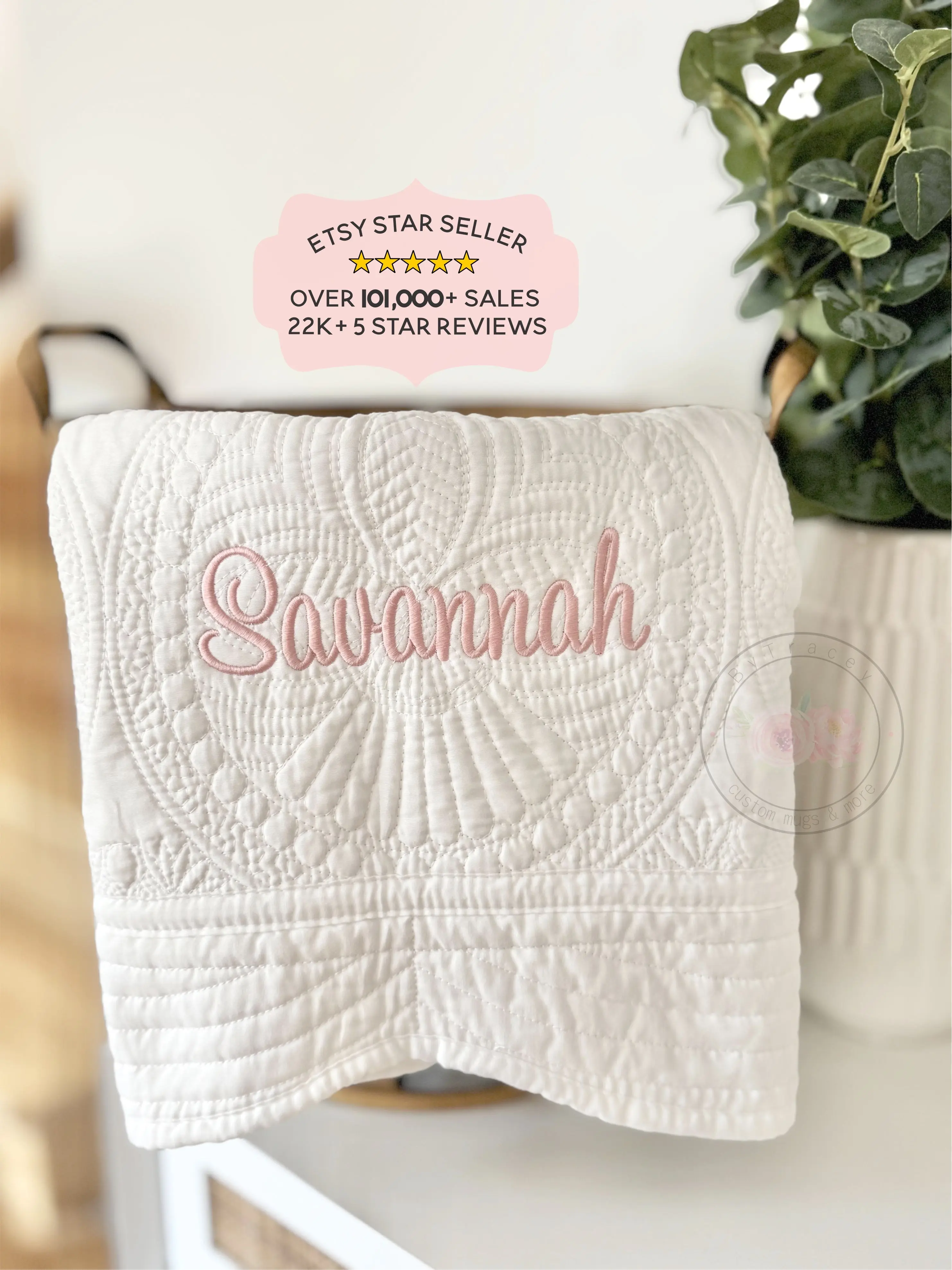Personalized Embroidered Blanket-Custom Gift