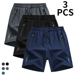 Vibrant Men’s Running Shorts with Reflective Strips - Quick-Dry Moisture-Wicking Fitness Shorts - Lightweight Textured Performance Wear for Summer Gym