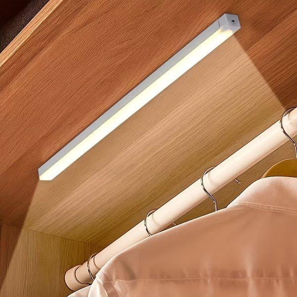 LED Motion Sensor Cabinet Lights USB Rechargeable Dimmable 3 Modes Wireless Night Light for Bedroom Stair Kitchen Office Bedside Cabinet Lighting