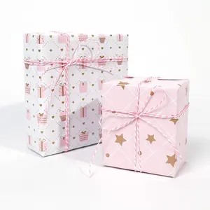 Aesthetic Pink & Gold Foil Wrapping Paper Roll | Luxury Metallic Pastel Patterns for Her | Premium Thick Paper for Birthday & Baby Shower Unboxing Magic | 1 Roll