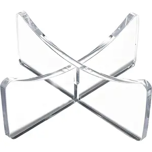 4-Pack Acrylic Basketball Stand Display for Basketball Football Soccer Volleyball Rugby & Memorabilia Clear Sports Ball Storage Holder Perfect for Home Office or Store