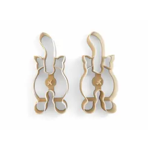 Kitty Butt Cookie Cutter Set - 2 Piece - 4 inch tall - Funny Kitten Cookie Cutters for Cat Lovers