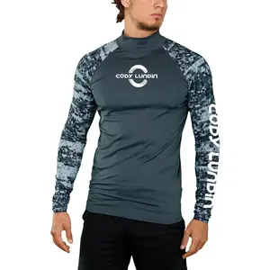 Cody Lundin Men's XXL Long-Sleeve Polyester Blend Raglan Shirt - UPF 50+ UV Protection, Second Skin Top for Hiking, Yachting, SUP, Snorkeling