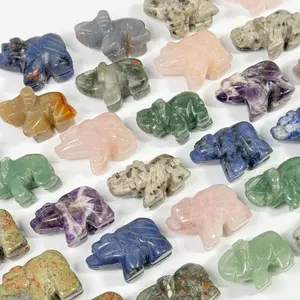 [Video Order] 1 Count Crystal Carvings Size about 1.25inch/Material:  Kiwi Jasper  Rose Quartz  Blue aventurine  Green aventurine  Unakite  Gray Agate  Dream Amethyst  Blood stone