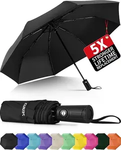 Windproof Travel Umbrella, Automatic Umbrellas for Rain, Portable & Compact Umbrellas for Backpack, Strong UV for Protection, Folding Small Sun Umbrella for Car, Walking