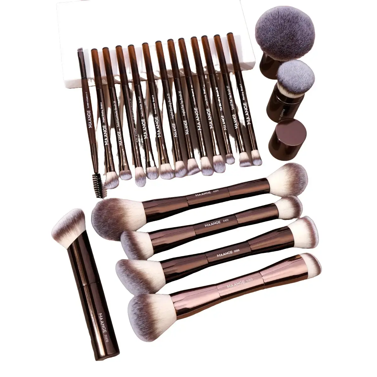 MAANGE 20-Piece Professional Makeup Brush Set with Travel Case