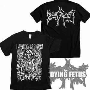2025 Dying Fetus Metal Band 100% CottonT-Shirt Men Summer Fashion Street Trend Short Sleeve Comfortable Loose Men's Clothing Y2k FO8