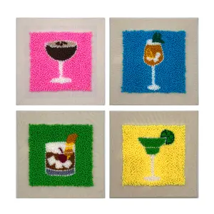 PREORDER Punch Needle Craft Hobby Kit Tipsy Collection - 4 Pack