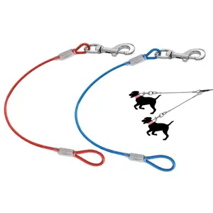 Proof Dog Leash Extension  Support Add To Any (blue+red 24 Inch/60cm)