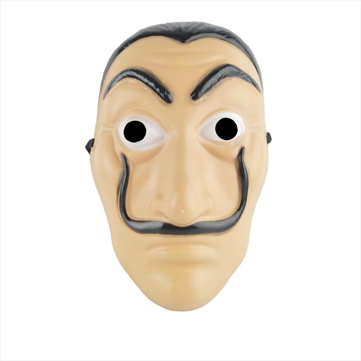 Classic Halloween Mask, Iconic Curly Mustache & Thick Eyebrows Festival Costume, Salvador Dali Money Robbery Cosplay Realistic Movie Prop Face Mask for Adults Adjustable Waist Tightener Clip Handmade Resin Craft Events black ovo face mask confetti eggs