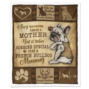 Gearhumans FRENCH BULLDOG BLANKET
