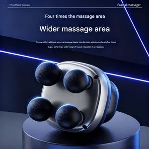 4-Head Professional Electric Muscle Massage Gun, 9 Intensity Levels, 28kg Deep Shaking, Each Impact Effectively Stimulates Muscle Fascia for Deep Relaxation, Portable Handheld Design, Suitable for Home and Travel, Gift for Parents