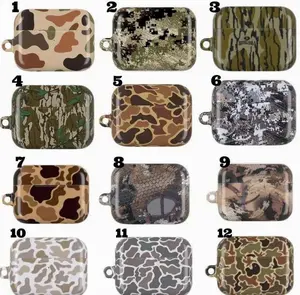Old School Camo Airpods Case, Bottomland Mossy Oak Duck Camo Hunting Airpods Case for Airpods Gen 1 2 3 4 & Pro 1, 2, 3