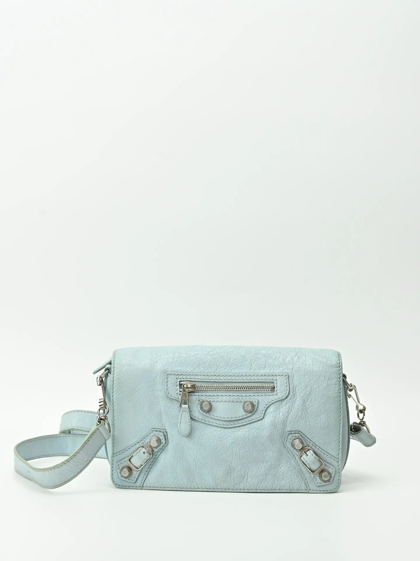 Pre-owned Balenciaga Baby Blue Camera Crossbody Bag 22050330