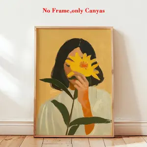 Vintage Poster Wall Art, Bohemian Plant Print, Colorful Room Decoration, Fashionable Bedside Decor, Suitable for Living Room & Bedroom, Decoration Items