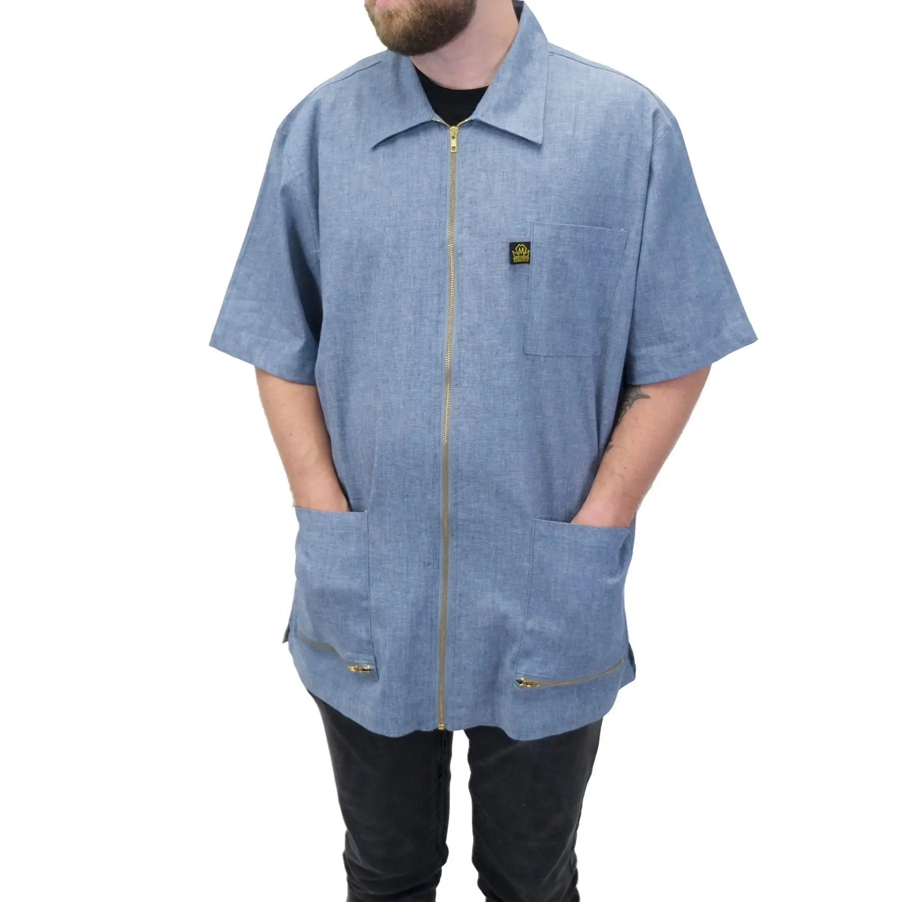 Men's Boroughs Denim Barber Jackets - Smooth Casual Vintage Tops with Relaxed Vibe for Workwear & Special Occasions, Menswear, Coats, Soft, Breathable