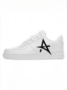 Custom Patchwork Sneakers for Men, Trendy Design Casual Board Shoes, Ultra-Fine Leather, Rubber Sole, All Seasons