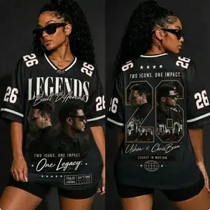 26 Legends Raymond & Brown Football Jersey Shirt – R&B Tour Hip Hop Graphic Tee, Unisex Fan Gift Streetwear Top