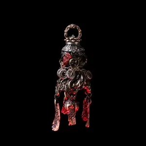 Taoist Enlightenment Life-Protecting Bell Pendant| Retro Chinese Feng Shui Amulet| Vintage Copper Car Hanger & Necklace