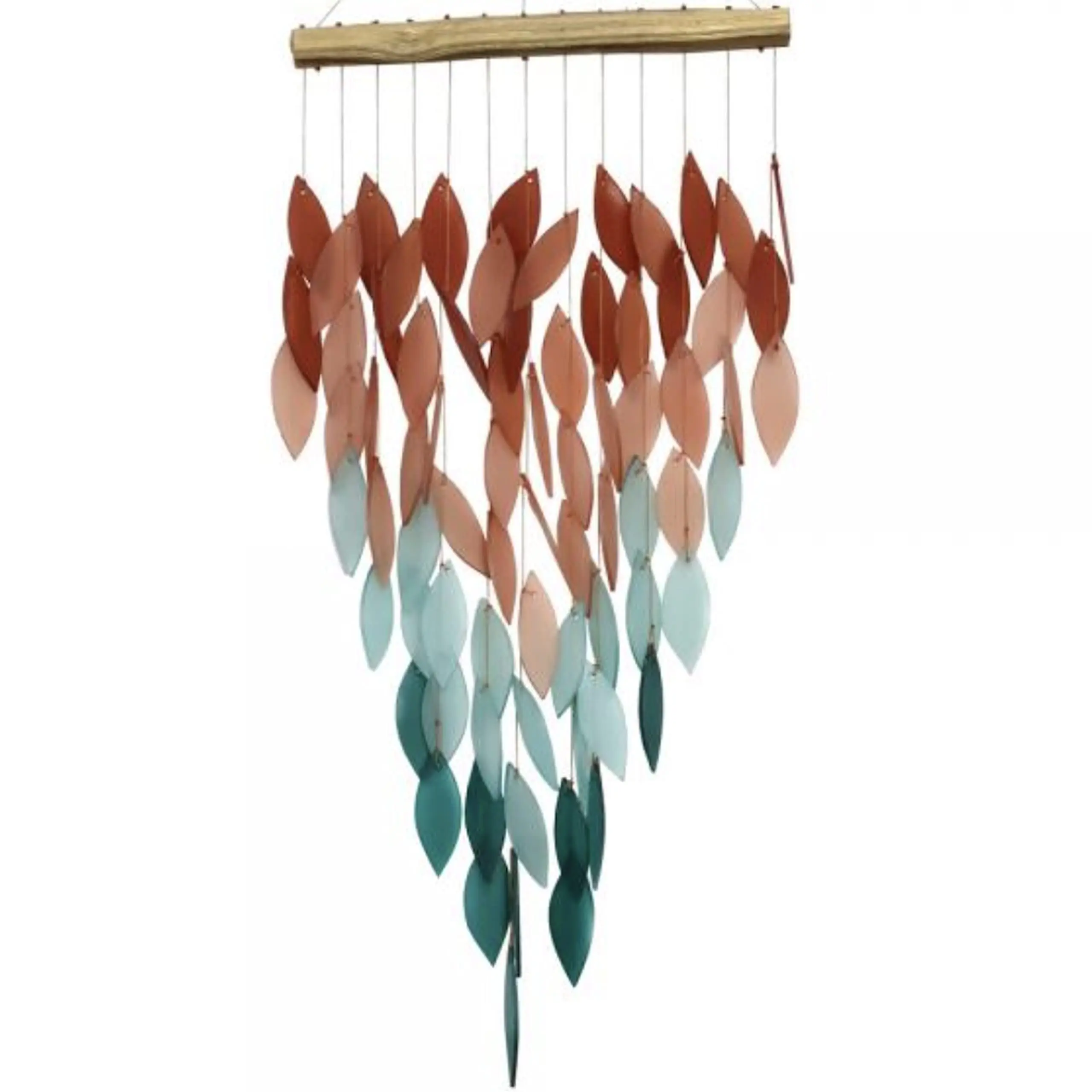Gift Essentials Blue Handworks Line - Deluxe Coral Ombre Waterfall Glass Chime