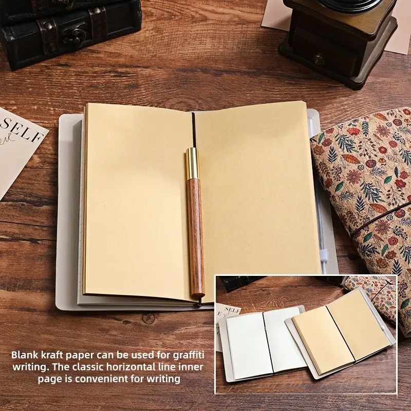 1PC Vintage Soft Leather Floral Pattern A6 Notebook - Travel Diary Journal with Strap Holder, Card Slot, Portable Fashion Accessory Stationery for Daily Study,acrylic,charm,,stainless,steel,cuban chain,brooklyn,accessories,flower,,m,ae,virgin,mary,pendant