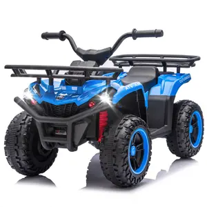 24V 80W*2 Electronic Kids Ride On ATV W/Off-Road Vehicle,Anti-Slip Tires,Crash Bars,Front and rear Storage Racks,Power display,LED Headlights&Bluetooth,High-power System for Kids,Recommend age:3-5