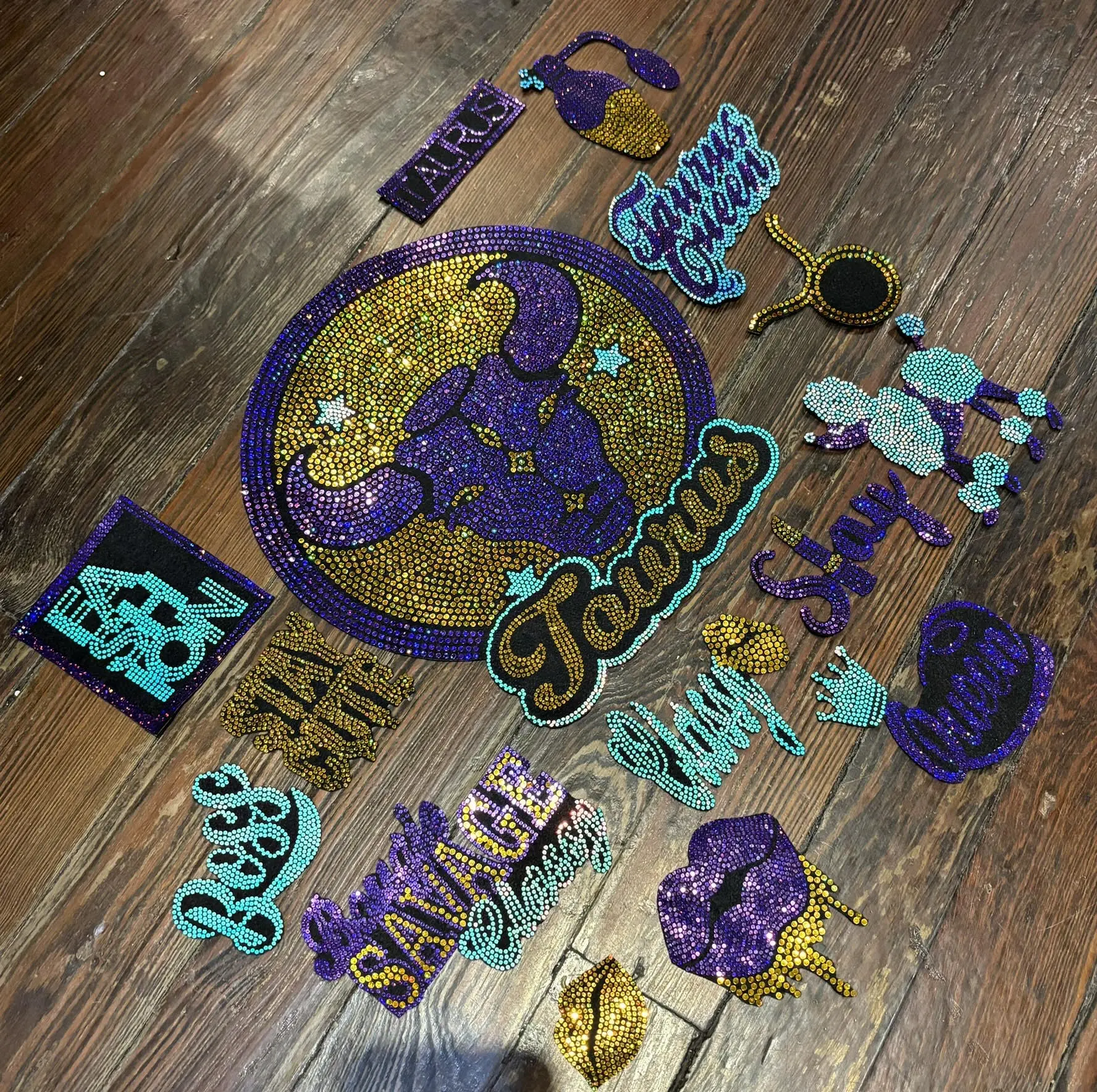 Taurus Lux Bling Patch Set - Assorted Designs with Unique Shapes and Colors