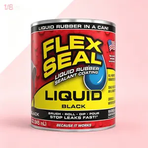 Waterproof Rubber Coating Sealant, Flexible, Breathable, UV Resistant, Roof Repair, Basements, RV, Campers, Trailers, Marine, EPDM, Masonry, Black, 32 oz, No Glue Needed, Reusable, Flexible Application, Waterproof Seal, UV Protection