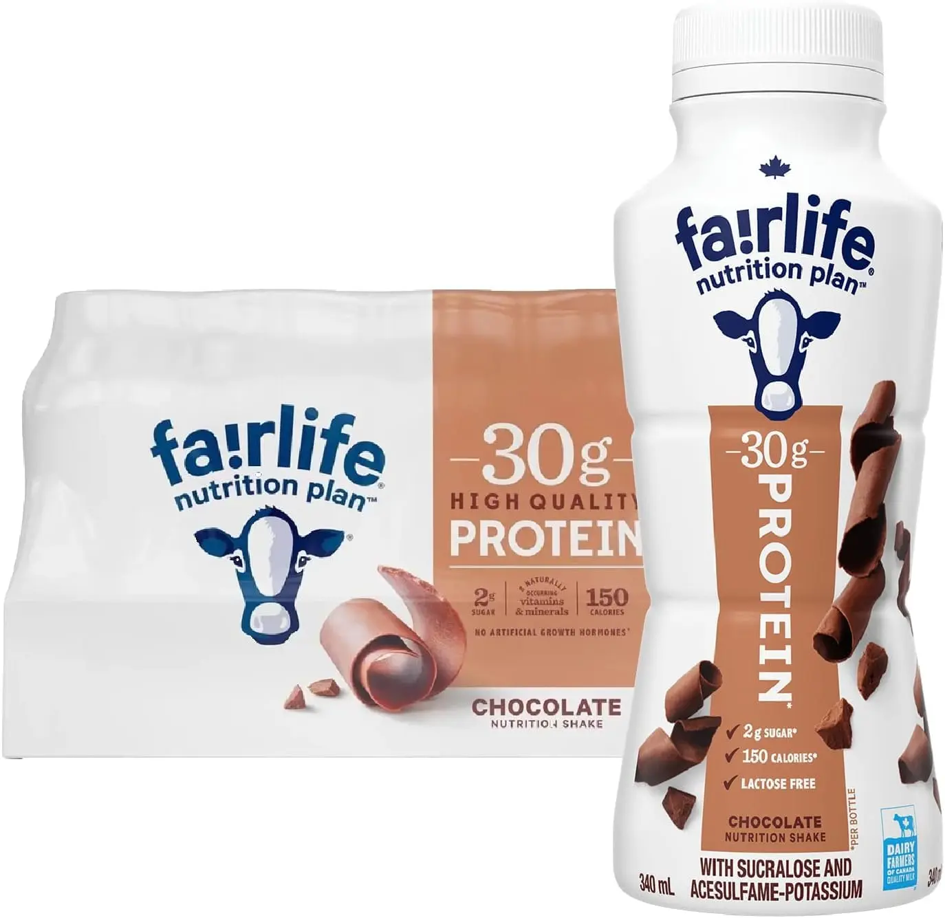 Nutrition Plan High Protein Chocolate Shake, 12 PACK. Orry's Vital Growth Protein Shake