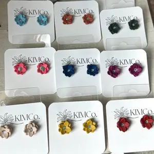 Polymer Clay Flower Stud Earrings