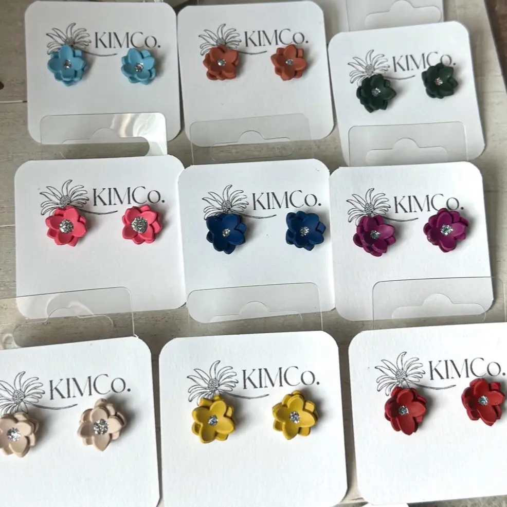 Polymer Clay Flower Stud Earrings