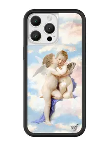 Wildflower Cases - Angels, Limited Edition iPhone Case | Durable Custom Sky Aesthetic Trendy Clouds Jeweled Signature Silver Screen Protection Protective Bumper