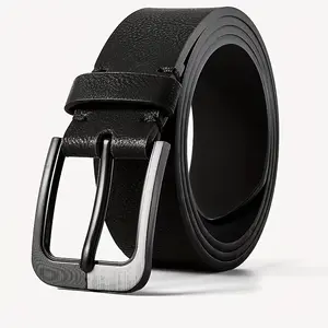 Factory-Direct Men's Belt: Durable Vegan Leather with Stylish Two-Tone Buckle Classic Gift to Enhance Masculine Charm, Stylish Outfit Enhancer, Men's Fashion Accessory, Sleek Buckle, Classic Design, Handcrafted Belt, Dress Belt, Square Buckle Belt