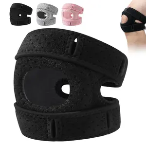 1 pcs Knee Brace for Men & Women Adjustable Knee Support with Side Stabilizers & Patella Gel Pad for Meniscus Tear Arthritis Injury Recovery Running & Workout