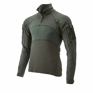 MASSIF Advanced 1/4 Zip Combat Shirt Large Sage Green FLAME RESISTANT FR