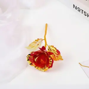 Mother's Day Gift Rose Gold Foil Flower, 18cm Small Size, Creative Holiday Present for Mom, Universal Decoration Type