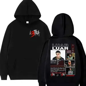 Rapper Luar La L L3TRA Tour Merch 2025 Album hoody Men fashion Fleece pullover Sweatshirt Unisex Hip Hop gothic hoody streetwear UVL