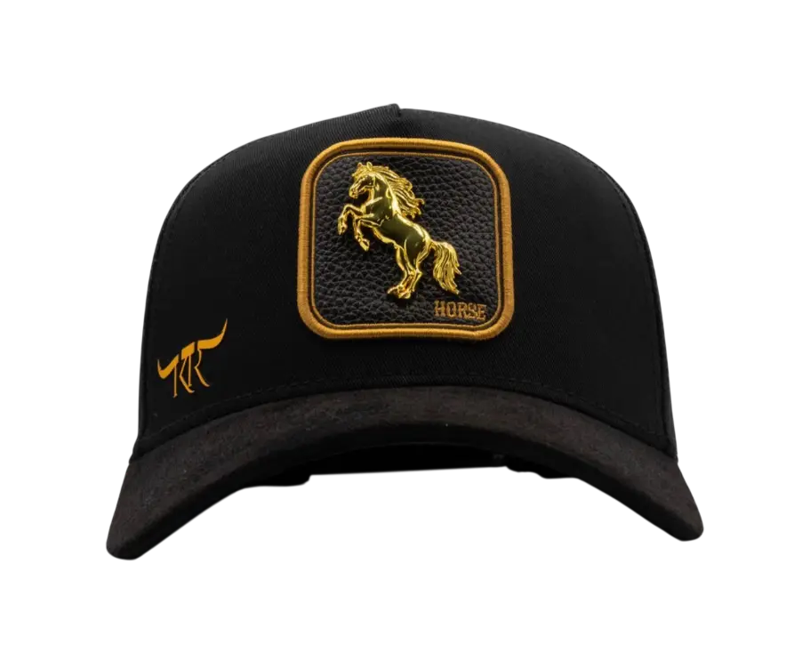 BIGG BOSS THE KING RANCH GOLD HORSE SNAPBACK HAT TKRCABALLO BKGLD