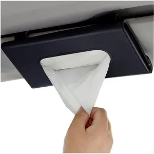Universal Car Visor Tissue Holder - PU Leather Organizer for Sun Visor, Door & Dashboard,Always-in-Sight Dispenser Keeps Car Organized, Free Your Hands for Focused Driving