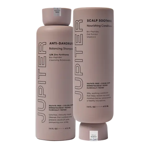 Jupiter Flake-Free  Duo with Balancing Shampoo and Nourishing Conditioner for Dry Scalp, Flakes, and Tightness
