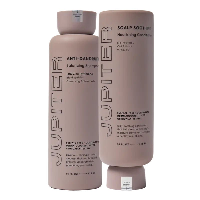 Jupiter Flake-Free  Duo with Balancing Shampoo and Nourishing Conditioner for Dry Scalp, Flakes, and Tightness