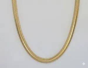 (1-1634) Gold Laminate - 6mm Magic Herringbone Link Chain - BGF
