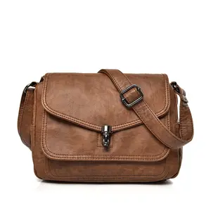 Women's handbags and shoulder bags, designer crossbody bags, waterproof retro crossbody bags, PU leather multi-pocket messenger bags, soft leather with multiple compartments, suitable for outdoor use