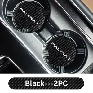 For VW PASSAT 2Pcs Car Coaster Water Cup Bottle Holder Anti-slip Pad Mat Silica Gel Bottle Holder Pad Car Auto Accessory Car Accessories