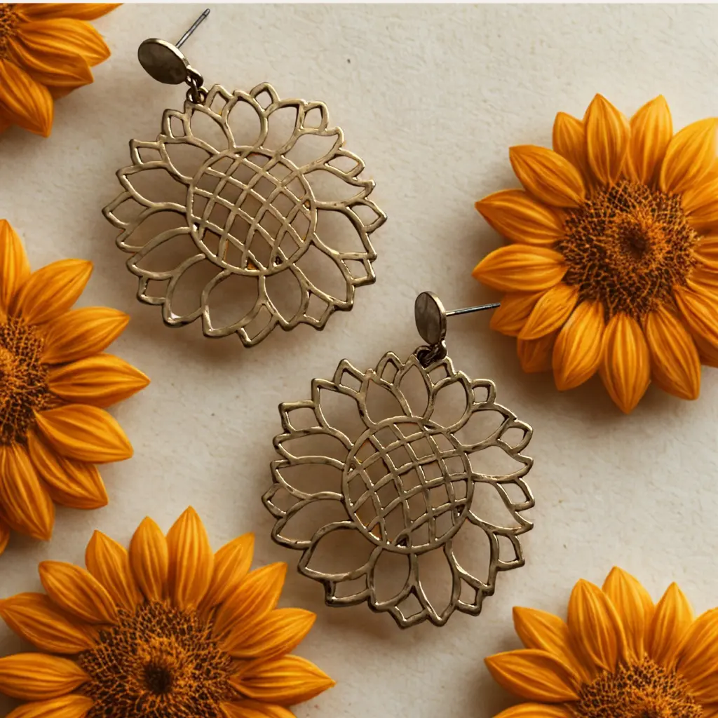 Sunflower Earrings and Fashion Accessories