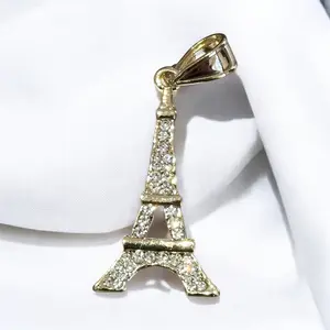 Paris Eiffe Tower Pendant - Elegant Design with Gold Finish - Ideal for daily use
