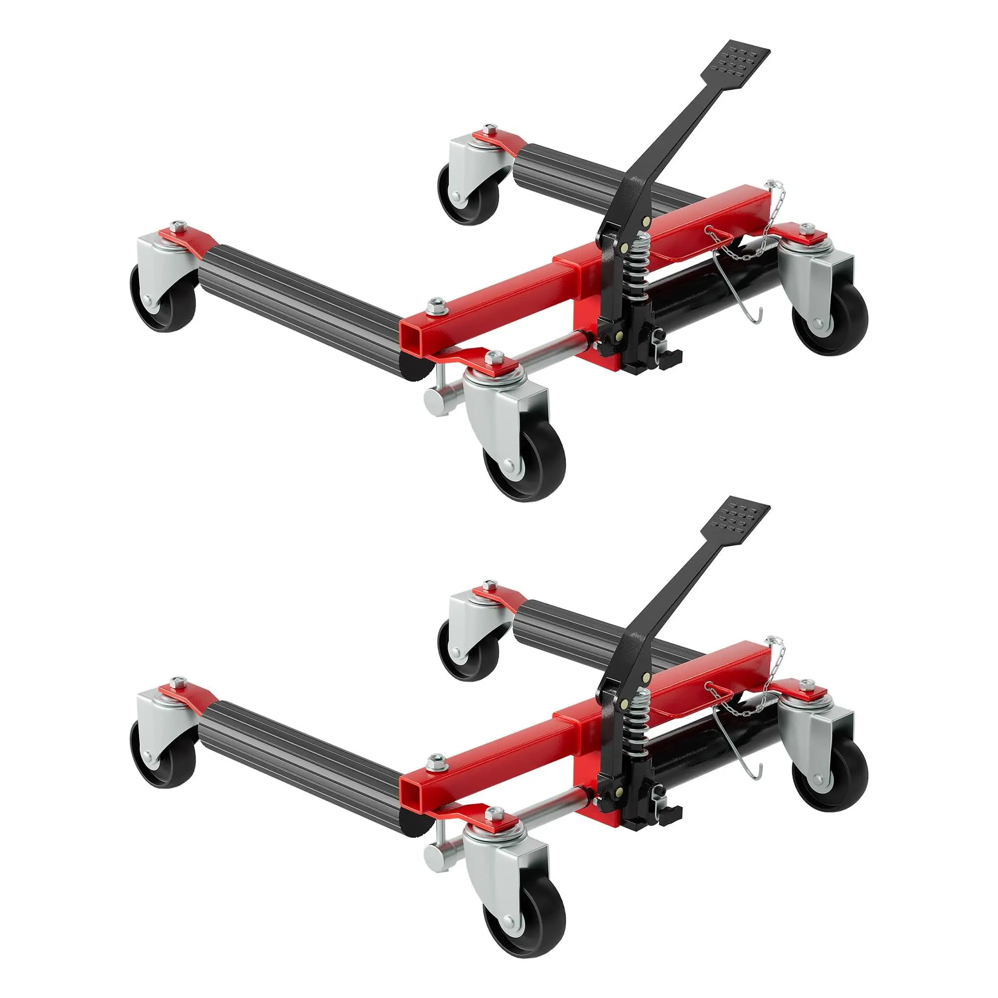 GARVEE Hydraulic Car Wheel Dolly Jack Set of 2, 3,000 LBS Capacity Car Skates, 12'' Wheel Vehicle Positioning Jack with Easy Release Foot Pump for Tire Repairing, Car Moving