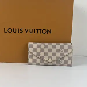 Pre-owned Louis Vuitton LV Damier Azur Josephine Envelope Long Wallet