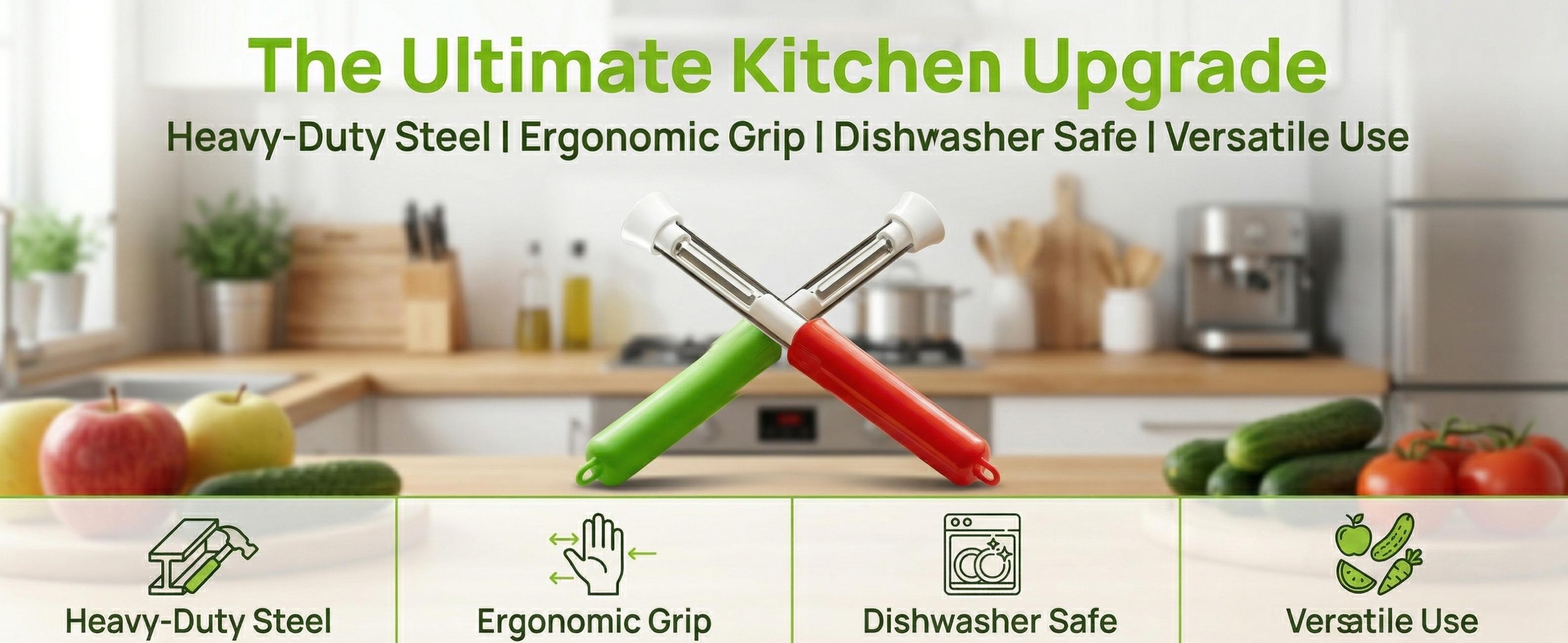 Food grade stainless steel 2-in-1 fruit corer and peeler, used as a telescopic corer for fruits such as apples and pears